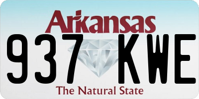 AR license plate 937KWE