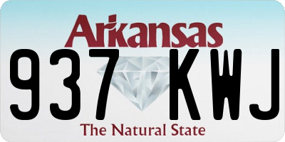 AR license plate 937KWJ