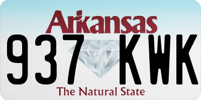 AR license plate 937KWK
