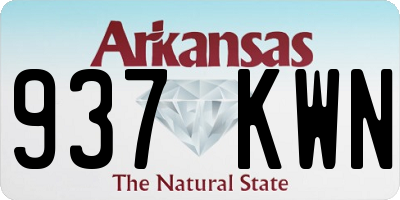 AR license plate 937KWN