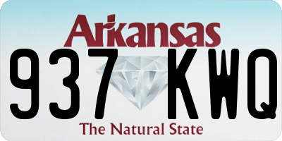 AR license plate 937KWQ