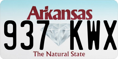AR license plate 937KWX
