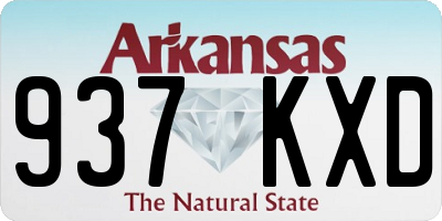 AR license plate 937KXD