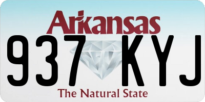 AR license plate 937KYJ