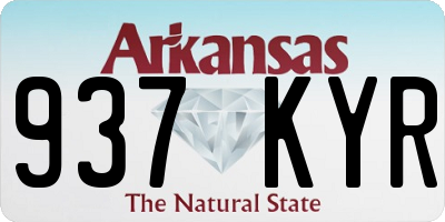 AR license plate 937KYR