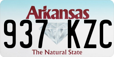 AR license plate 937KZC