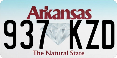 AR license plate 937KZD
