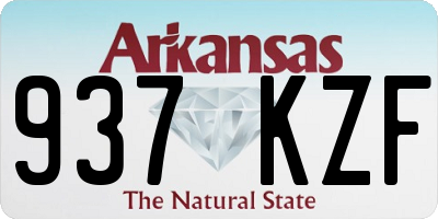 AR license plate 937KZF