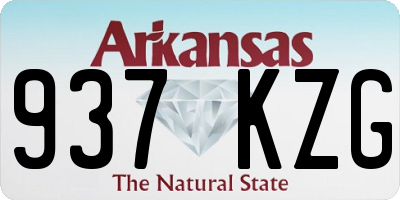 AR license plate 937KZG