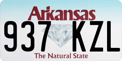 AR license plate 937KZL