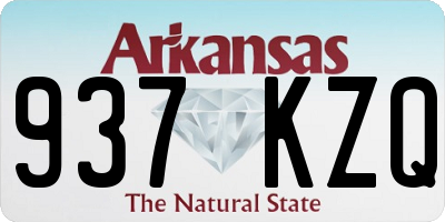AR license plate 937KZQ