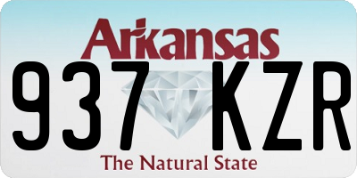 AR license plate 937KZR