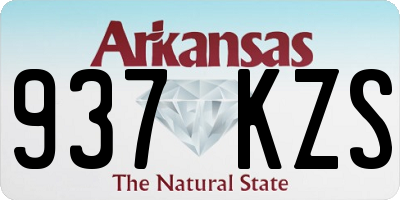 AR license plate 937KZS