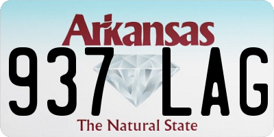 AR license plate 937LAG