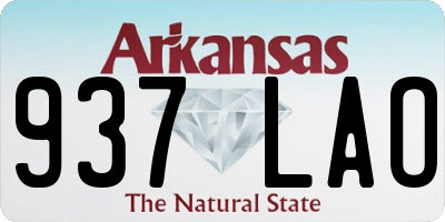 AR license plate 937LAO