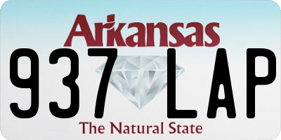 AR license plate 937LAP