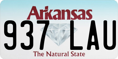 AR license plate 937LAU