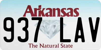 AR license plate 937LAV