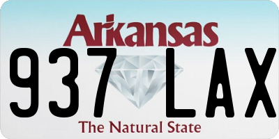 AR license plate 937LAX