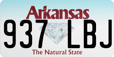 AR license plate 937LBJ