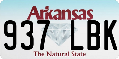 AR license plate 937LBK