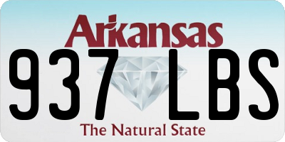 AR license plate 937LBS