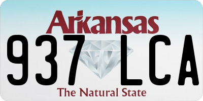 AR license plate 937LCA