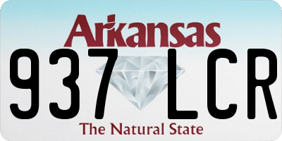 AR license plate 937LCR