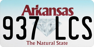 AR license plate 937LCS