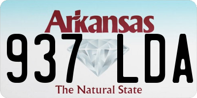 AR license plate 937LDA