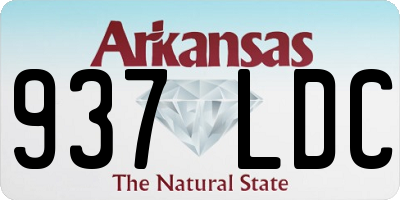 AR license plate 937LDC