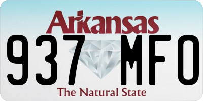 AR license plate 937MFO