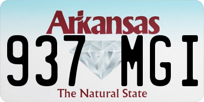 AR license plate 937MGI