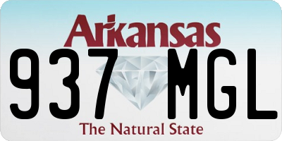 AR license plate 937MGL
