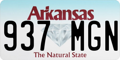 AR license plate 937MGN