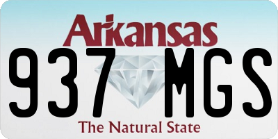 AR license plate 937MGS