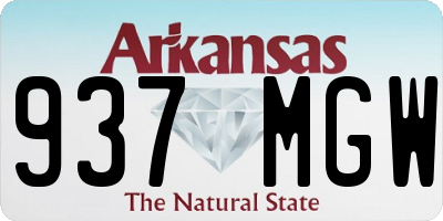 AR license plate 937MGW