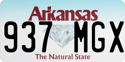AR license plate 937MGX