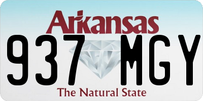 AR license plate 937MGY
