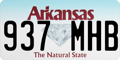 AR license plate 937MHB