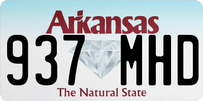 AR license plate 937MHD