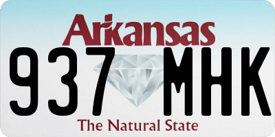 AR license plate 937MHK