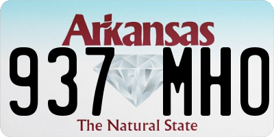 AR license plate 937MHO