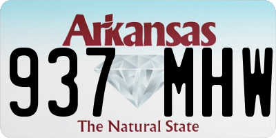 AR license plate 937MHW