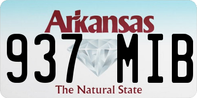 AR license plate 937MIB
