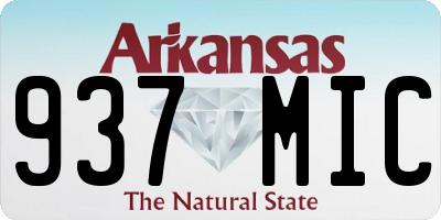 AR license plate 937MIC