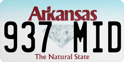 AR license plate 937MID