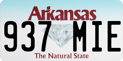 AR license plate 937MIE