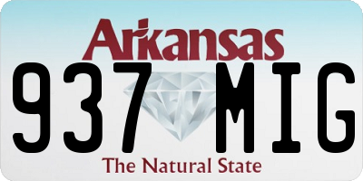 AR license plate 937MIG