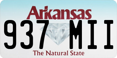 AR license plate 937MII
